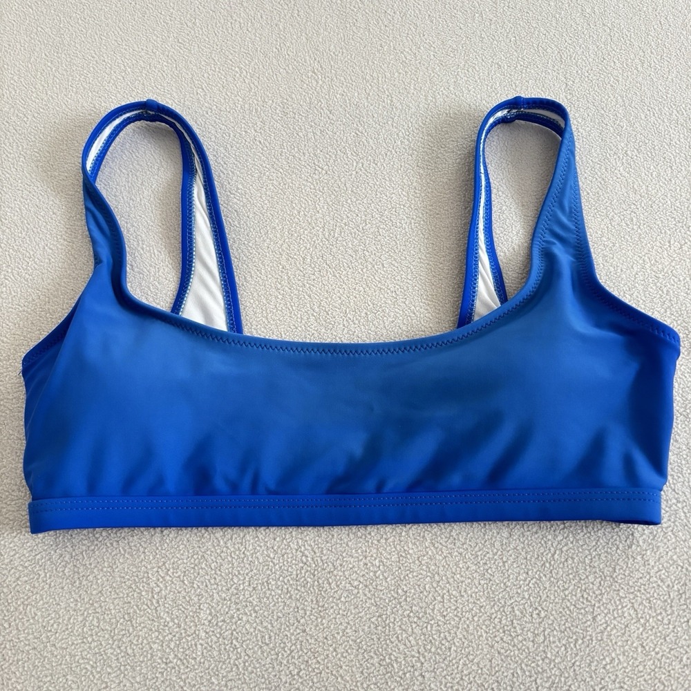 Blue Bikini Top Bralette Swim Top Women's Sz Medium Pads Intact Resort Beach‎